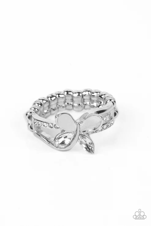 Paparazzi ♥ Fetching Flutter - White ♥ Ring