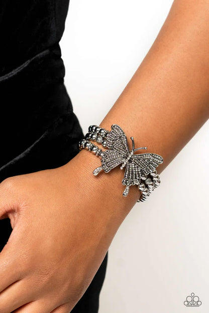 Paparazzi ♥ First WINGS First - White ♥ Bracelet