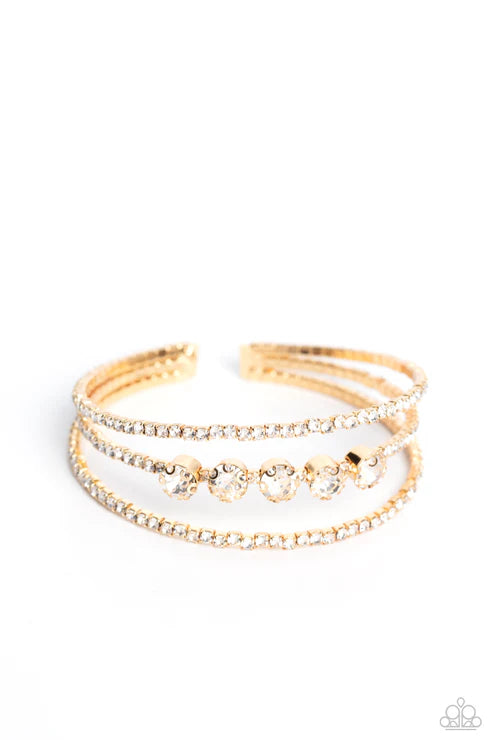 Paparazzi ♥ Lucid Layers - Gold ♥ Bracelet