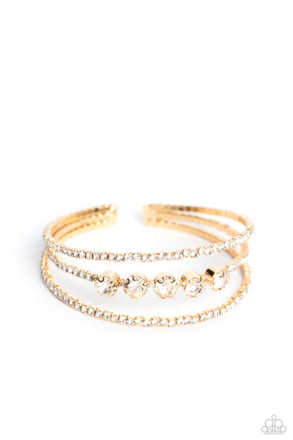 Paparazzi ♥ Lucid Layers - Gold ♥ Bracelet