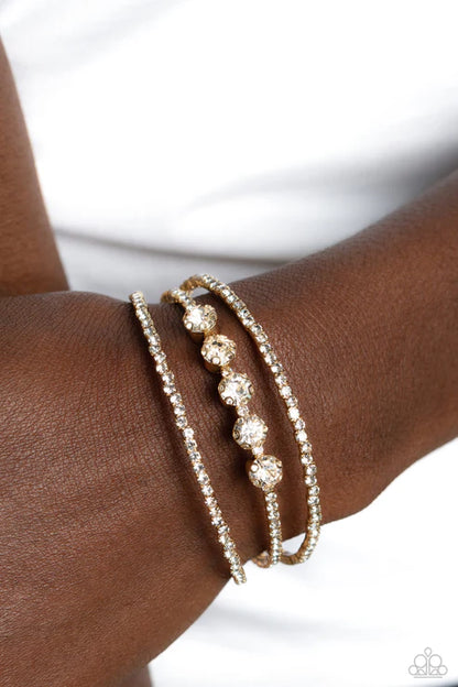 Paparazzi ♥ Lucid Layers - Gold ♥ Bracelet