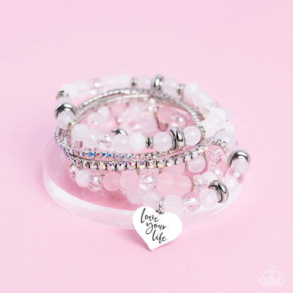 Paparazzi ♥ Optimistic Opulence - Pink ♥ Bracelet