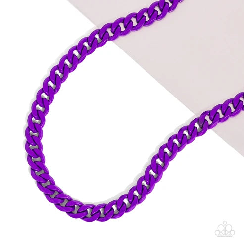 Paparazzi ♥ Painted Powerhouse - Purple ♥ Necklace