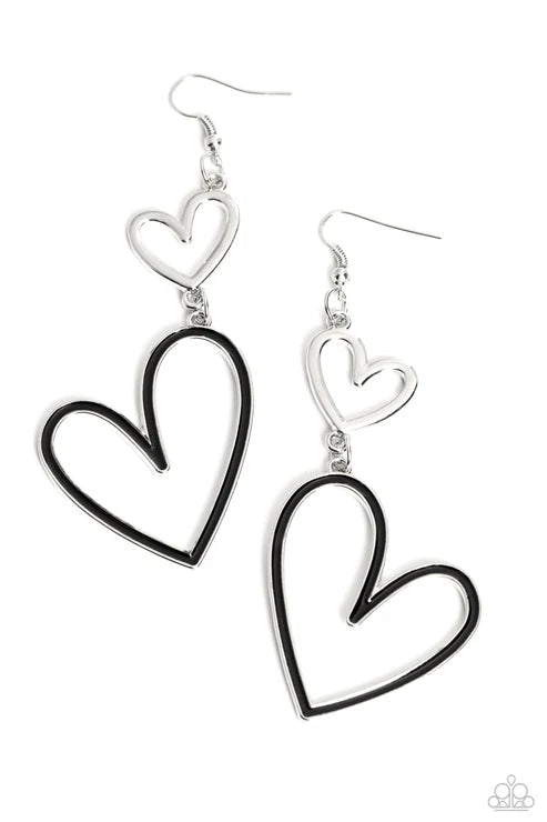Paparazzi ♥ Pristine Pizzazz - Black ♥ Earrings