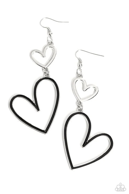 Paparazzi ♥ Pristine Pizzazz - Black ♥ Earrings