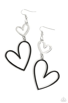 Paparazzi ♥ Pristine Pizzazz - Black ♥ Earrings