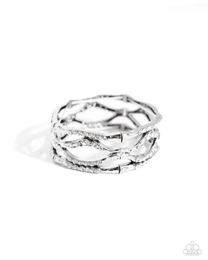 Paparazzi ♥ Cross Country - White ♥ Bracelet
