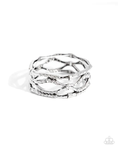 Paparazzi ♥ Cross Country - White ♥ Bracelet