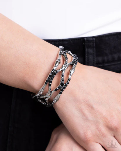 Paparazzi ♥ Cross Country - Black ♥ Bracelet