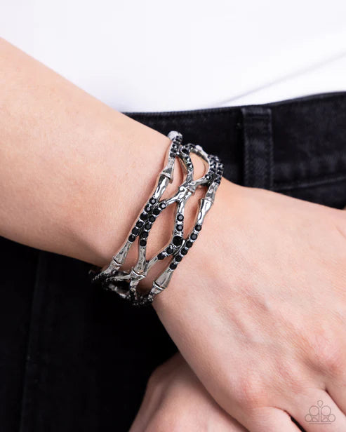 Paparazzi ♥ Cross Country - Black ♥ Bracelet