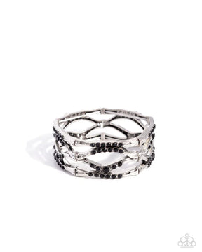 Paparazzi ♥ Cross Country - Black ♥ Bracelet