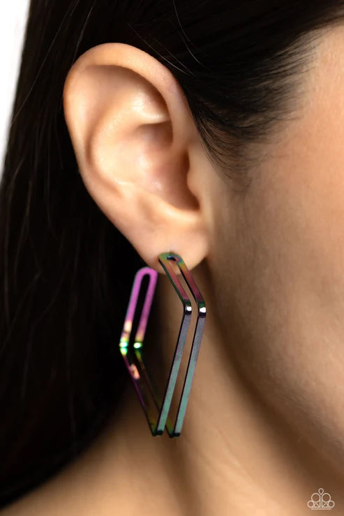 Paparazzi ♥ Take SQUARE - Multi ♥ Earrings