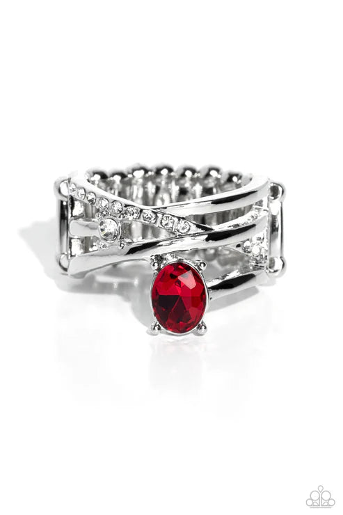 Paparazzi ♥ Alternating Allure - Red ♥ Ring