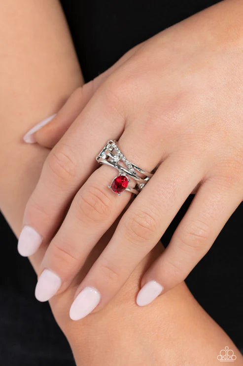 Paparazzi ♥ Alternating Allure - Red ♥ Ring