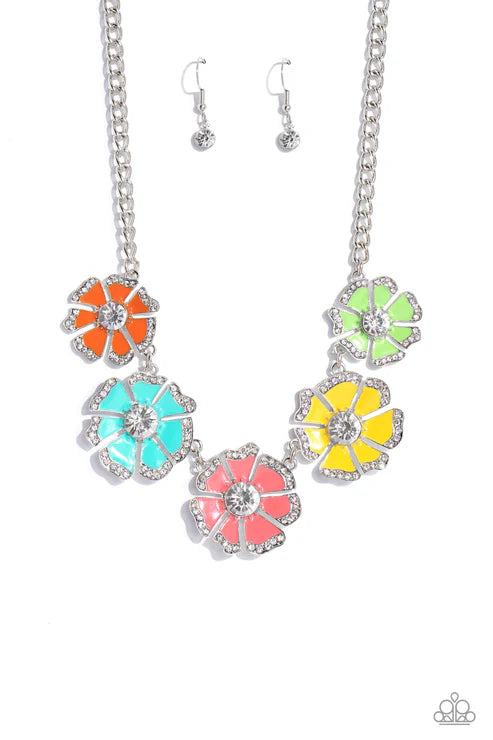 Paparazzi ♥ Playful Posies - Multi ♥ Necklace