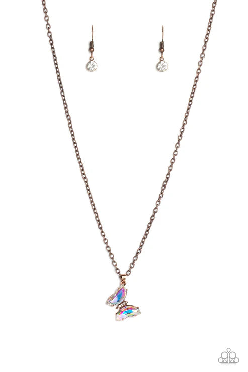 Paparazzi ♥ Butterfly Lullaby - Copper ♥ Necklace