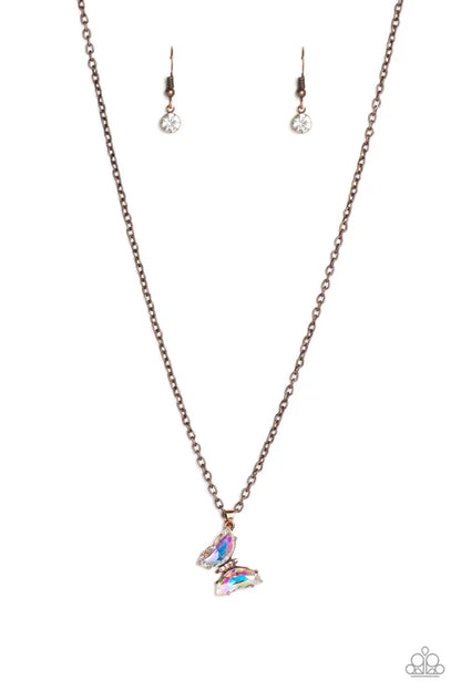 Paparazzi ♥ Butterfly Lullaby - Copper ♥ Necklace