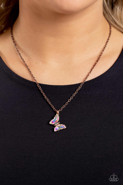 Paparazzi ♥ Butterfly Lullaby - Copper ♥ Necklace