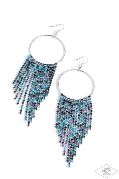 Paparazzi ♥ Streamlined Shimmer - Blue ♥ Earrings