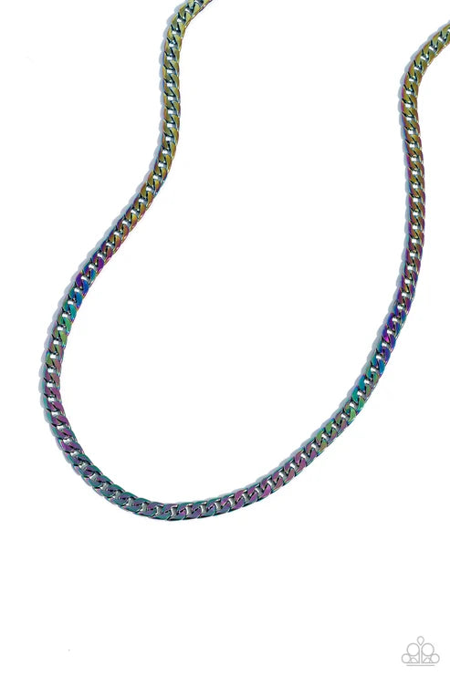 Paparazzi ♥ Industrial Identification - Multi ♥ Mens Necklace