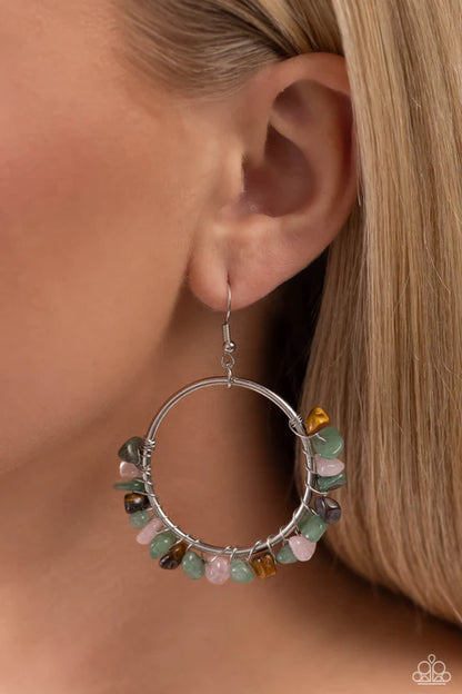 Paparazzi ♥ Handcrafted Habitat - Green ♥ Earrings