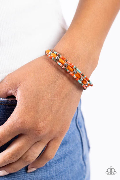Paparazzi ♥ For WOOD Measure - Orange ♥ Bracelet