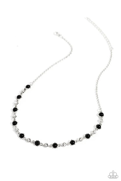 Paparazzi ♥ Pronged Passion - Black ♥ Necklace