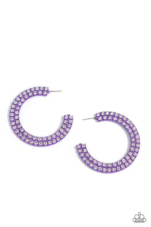 Paparazzi ♥ Flawless Fashion - Purple ♥ Earrings