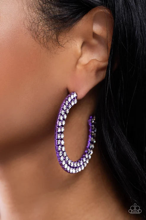 Paparazzi ♥ Flawless Fashion - Purple ♥ Earrings