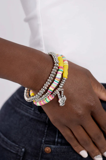 Paparazzi ♥ Peaceful Potential - Yellow ♥ Bracelet