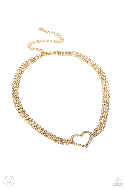 Paparazzi ♥ Rows of Romance - Gold ♥ Necklace