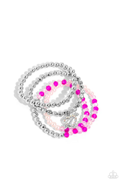 Paparazzi ♥ Heart-struck Haute - Multi ♥ Bracelet