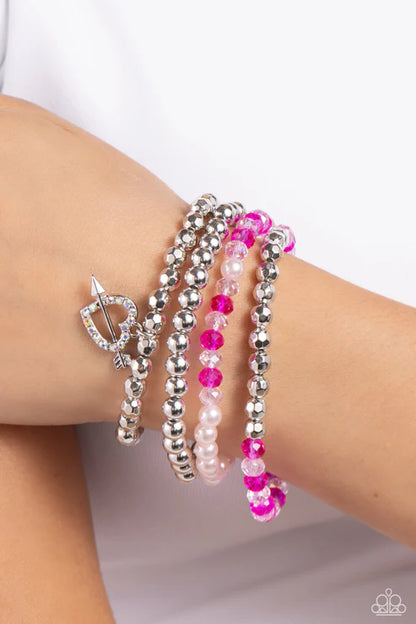 Paparazzi ♥ Heart-struck Haute - Multi ♥ Bracelet