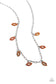 Paparazzi ♥ KISS the Mark - Orange ♥ Necklace