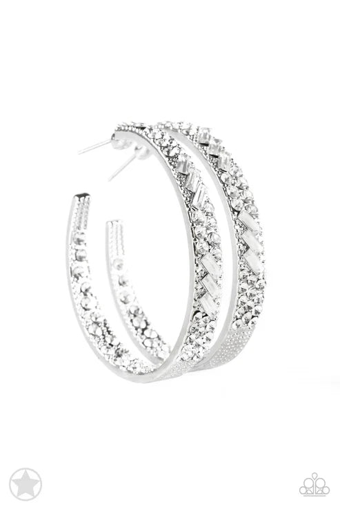 Paparazzi ♥ GLITZY By Association - White  ♥ Earrings