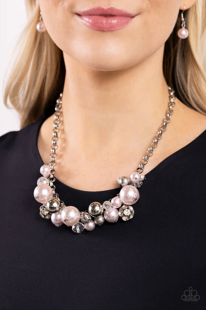 Paparazzi ♥ Corporate Catwalk - Pink ♥ Necklace