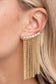 Paparazzi ♥ Feuding Fringe - Gold ♥ Post Earrings