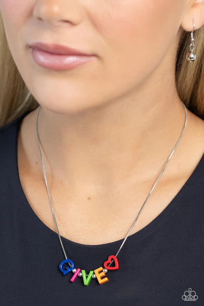 Paparazzi ♥ Give Me Some Love - Multi ♥ Necklace