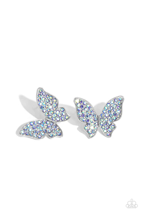 Paparazzi ♥ High Life - Blue ♥ Post Earrings