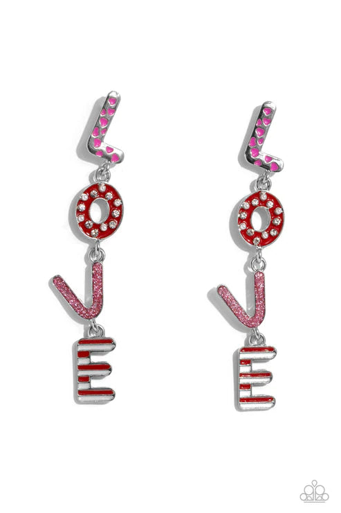 Paparazzi ♥ Admirable Assortment - Pink ♥ Post Earrings