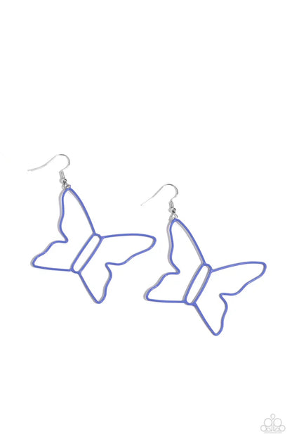 Paparazzi ♥ Soaring Silhouettes - Blue ♥ Earrings