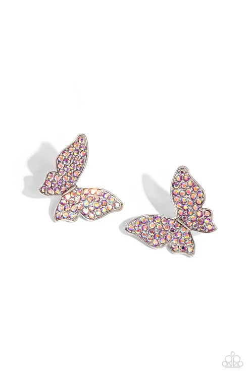 Paparazzi ♥ High Life - Pink ♥ Post Earrings