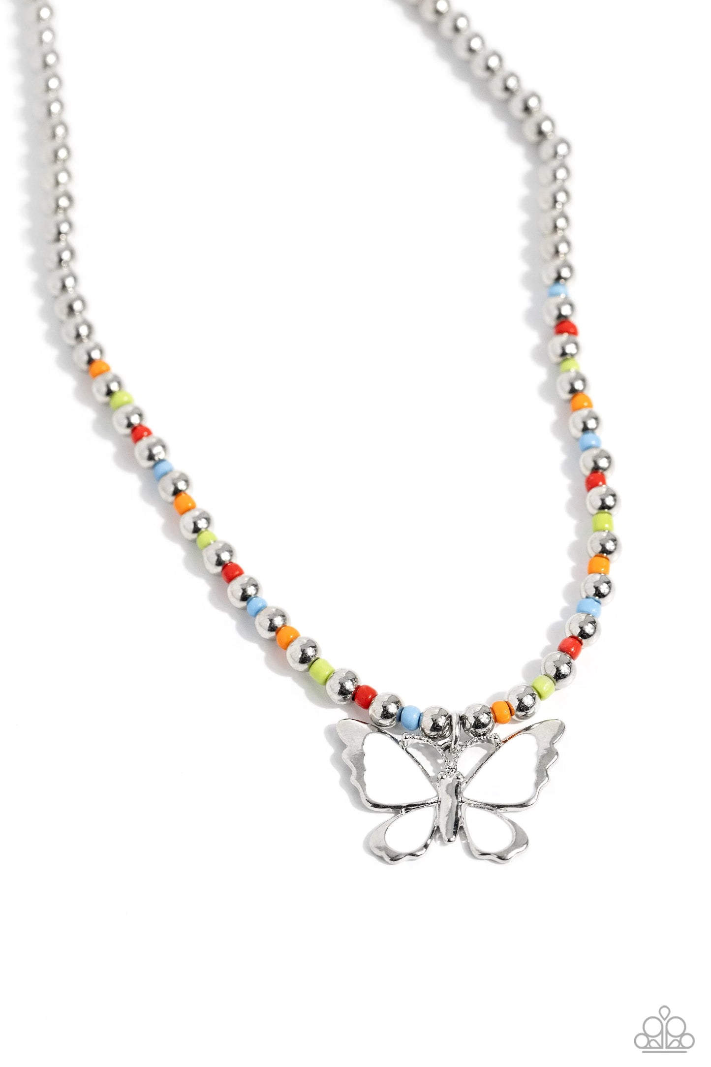 Paparazzi ♥ Vibrant Flutter - White ♥ Necklace