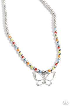 Paparazzi ♥ Vibrant Flutter - White ♥ Necklace