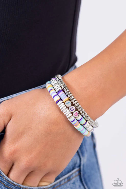 Paparazzi ♥ Just for Fun - White ♥ Bracelet
