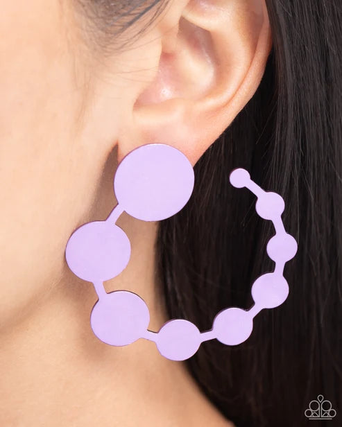 Paparazzi ♥ Have It Both PHASE - Purple ♥ Post Earrings
