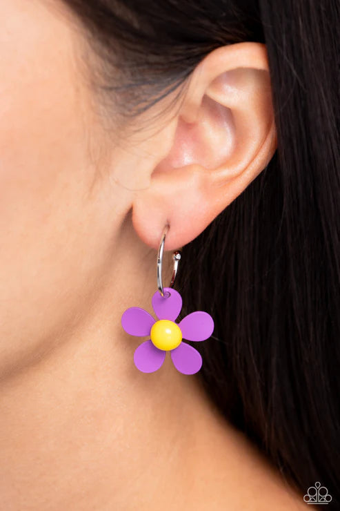 Paparazzi ♥ More FLOWER To You! - Purple ♥ Earrings