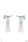 Paparazzi ♥ Fault Line Fringe - Blue ♥ Post Earrings
