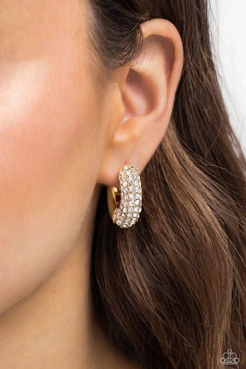 Paparazzi ♥ Combustible Confidence - Gold ♥ Earrings