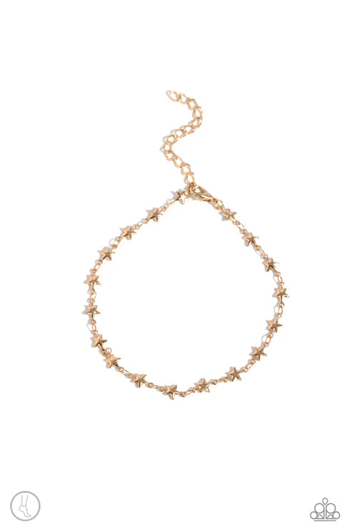 Paparazzi ♥ Starry Swing Dance - Gold ♥ Anklet